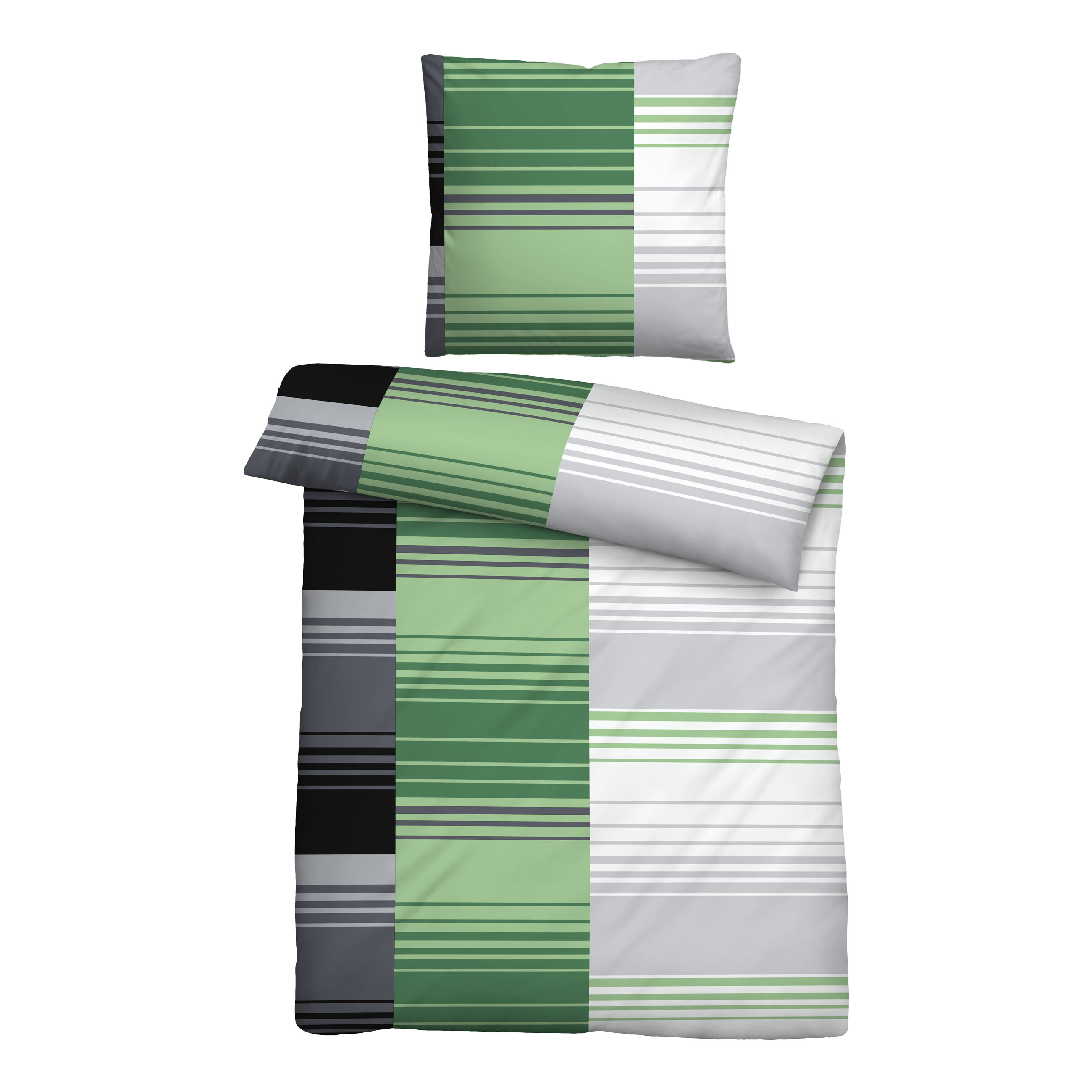 Seersucker Bedding Set 135x200 Cm, 100% Microfiber, Breathable & , Zipper Closure, Summer Bedding, Checkered, Gray, Model 0260994