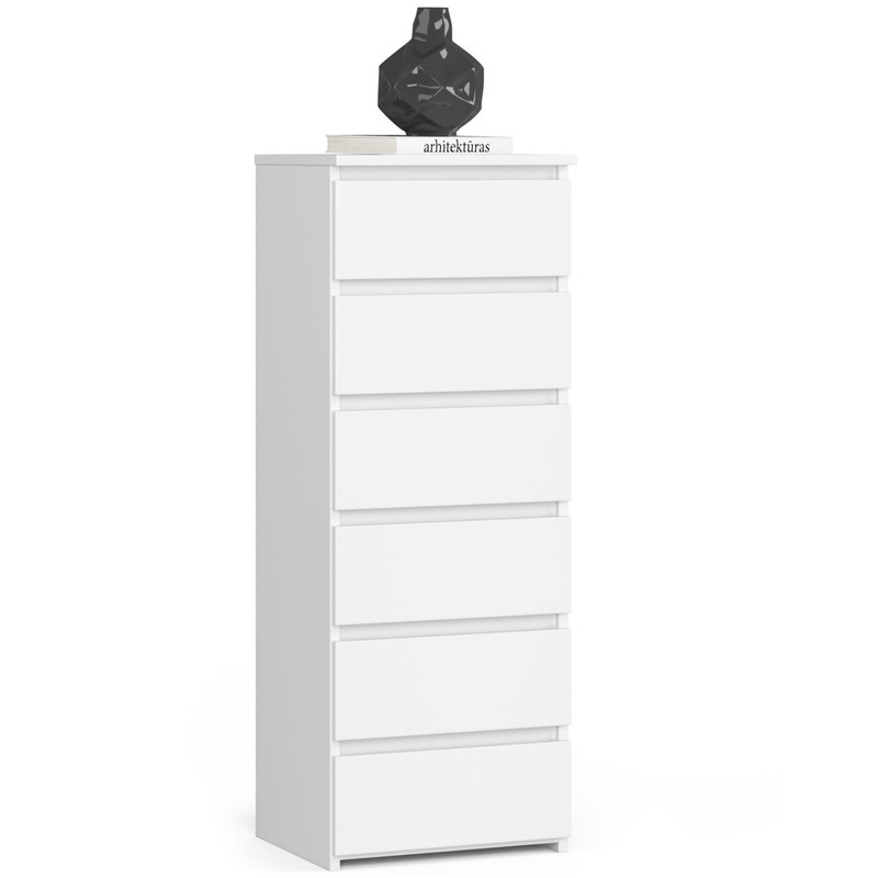 Akord Cl6 Dresser With 6 Drawers, 40 X 35 X 109 Cm