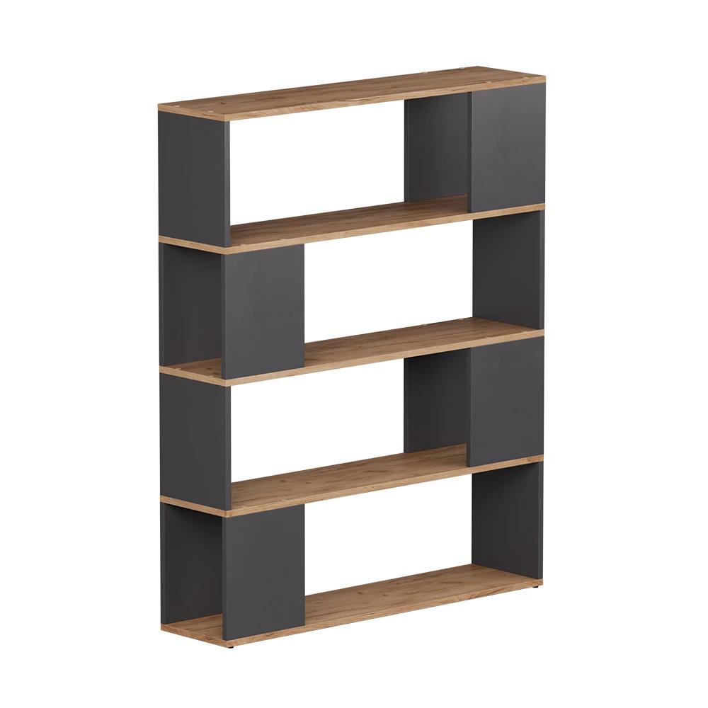 Eneos Room Divider, /, 100 X 124.5 Cm, Freestanding Bookshelf, Tiered Shelf, Standing Shelf, Particle Board, 16 Mm