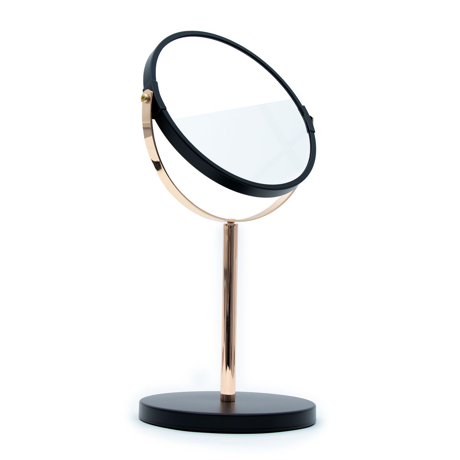 Makeup Mirror Table Mirror In Black - Cm Diameter - Double-sided Cosmetic Mirror With 1x And 5x Magnification, Rotatable With Anti-scratch Coating