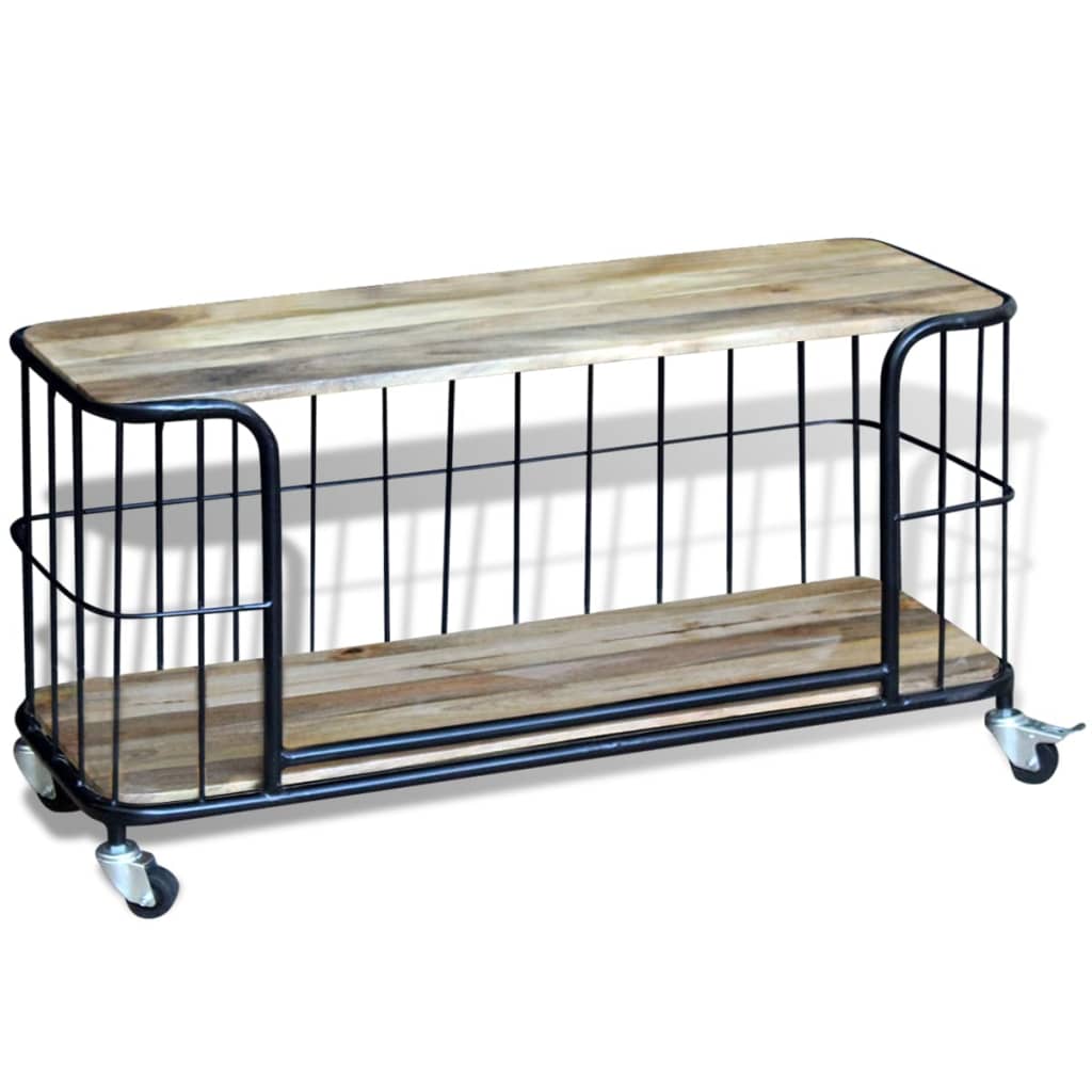 Image of Vidaxl Solid Wood Tv Cabinet Tv Table Lowboard Sideboard Industrial