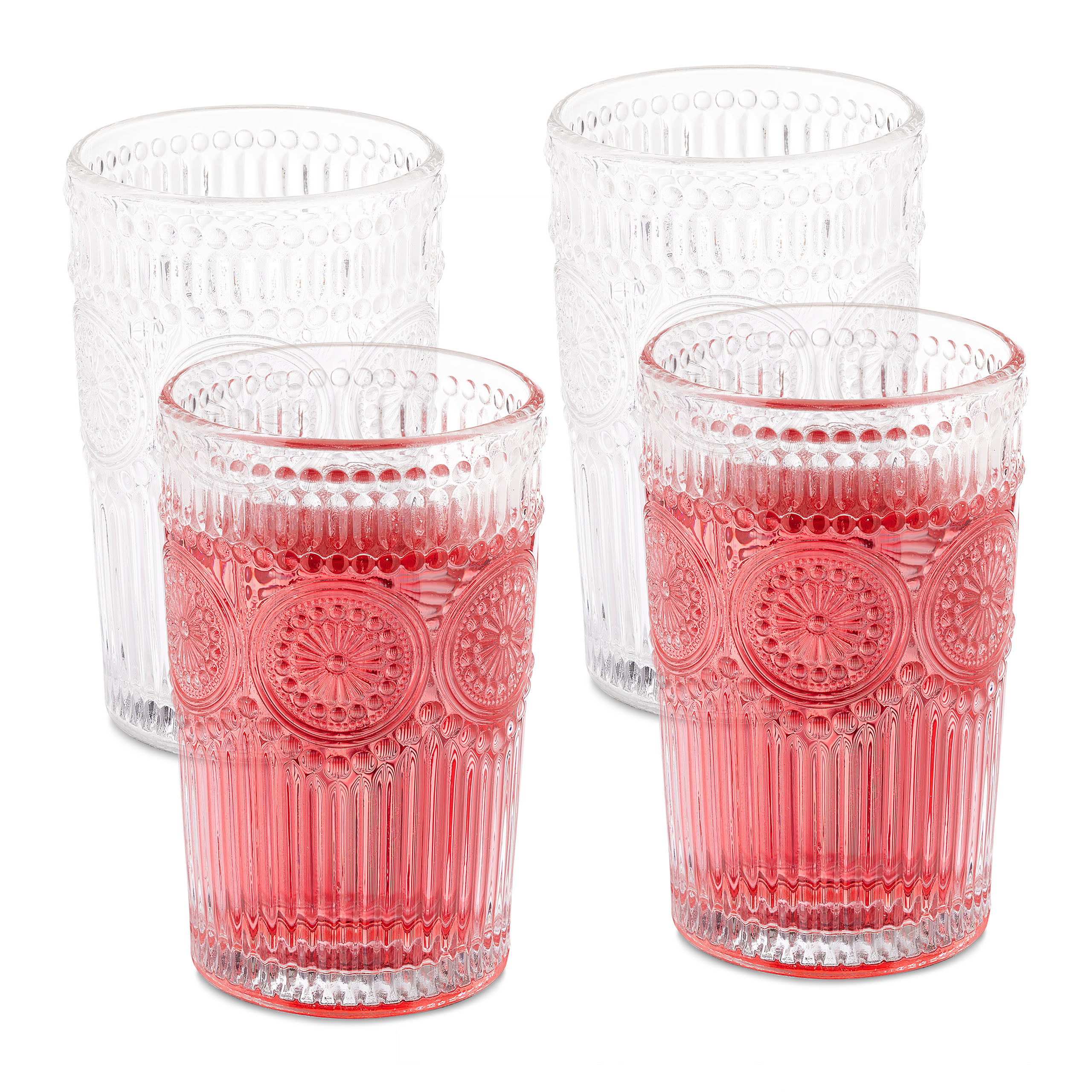 E-shop 4 X Trinkglas "Vintage" im Transparent - 400 ml