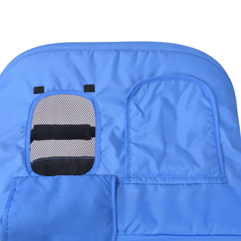 Dubbel Stalen Kinderwagen in Blauw en Zwart - Opvouwbaar, Comfortabel, Moderne Kinderwagen met Ouderaccessoires