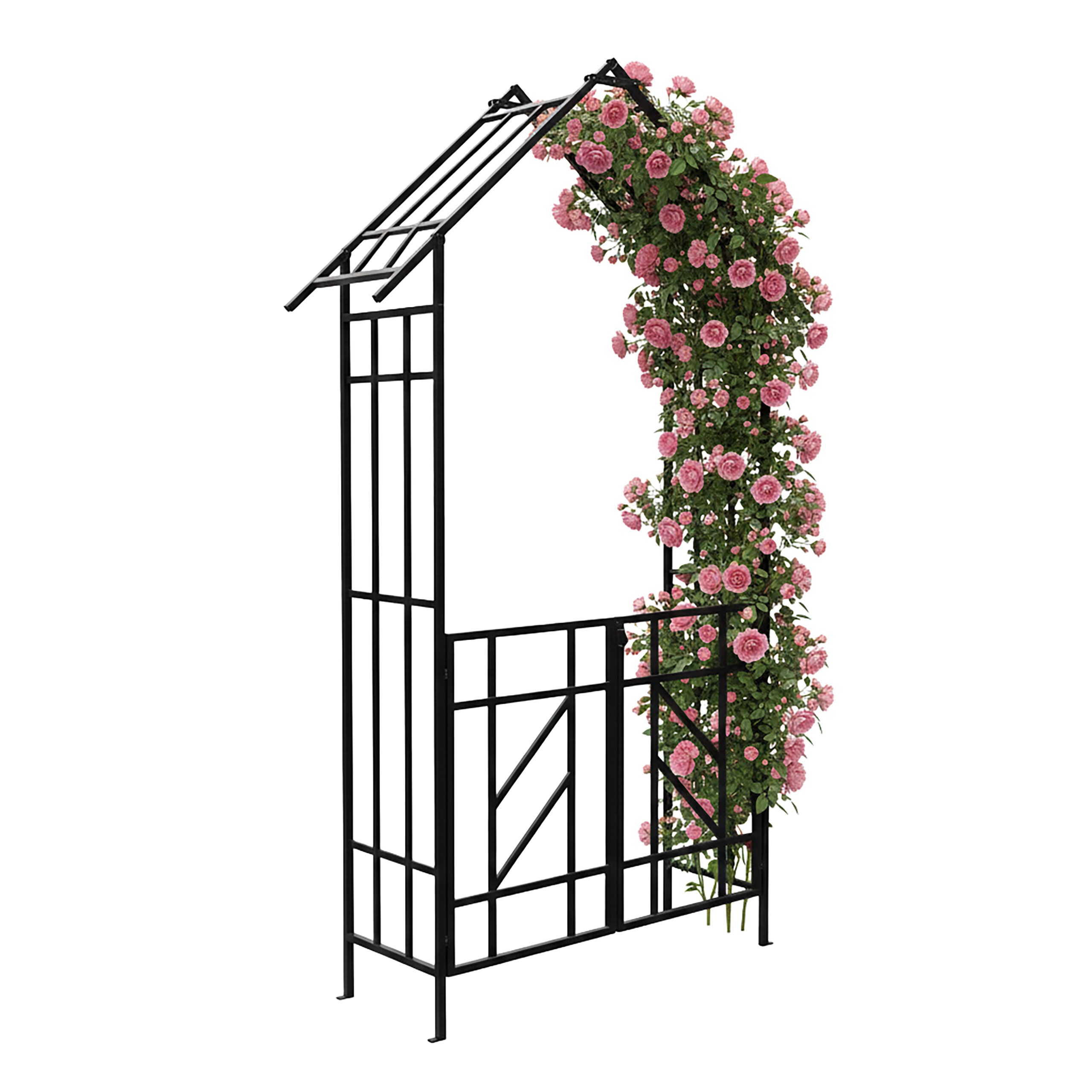 Black Rose Arch - (w)148 X (h)247 X (d)43 Cm