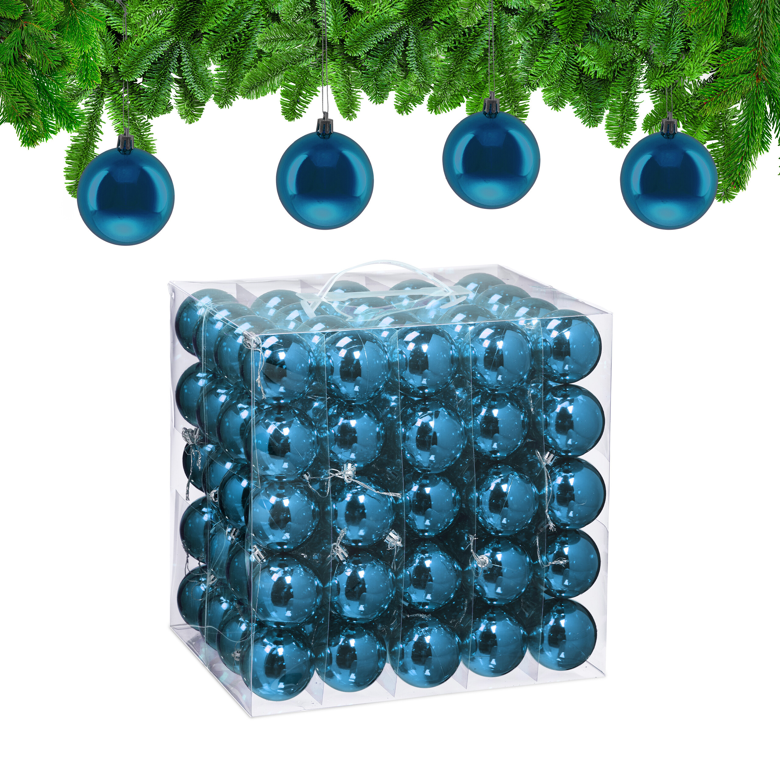 100pcs Christmas Ball Set In Petrol