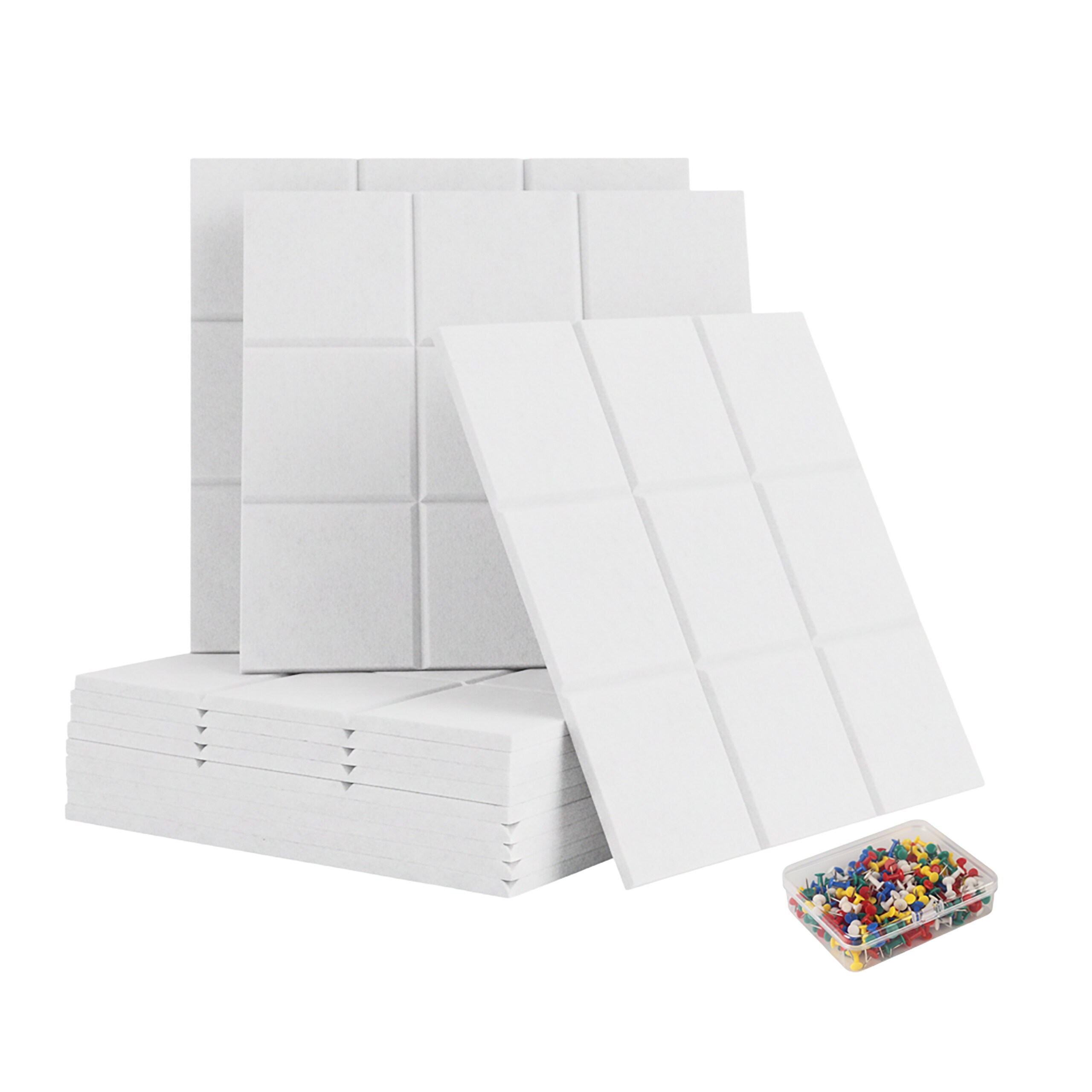 12pcs Of Felt In White - (w)30 X (h)30 X (d)0.9 Cm