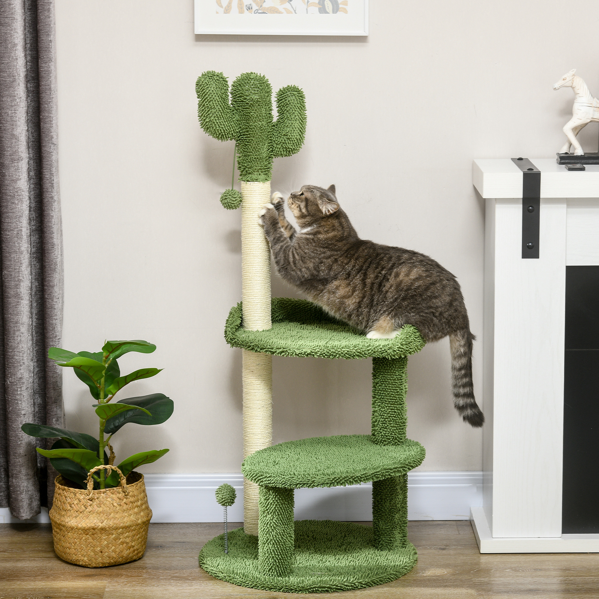 kaktus kratzbaum 111 cm katzenkratzbaum 2 etagen - Temu Germany