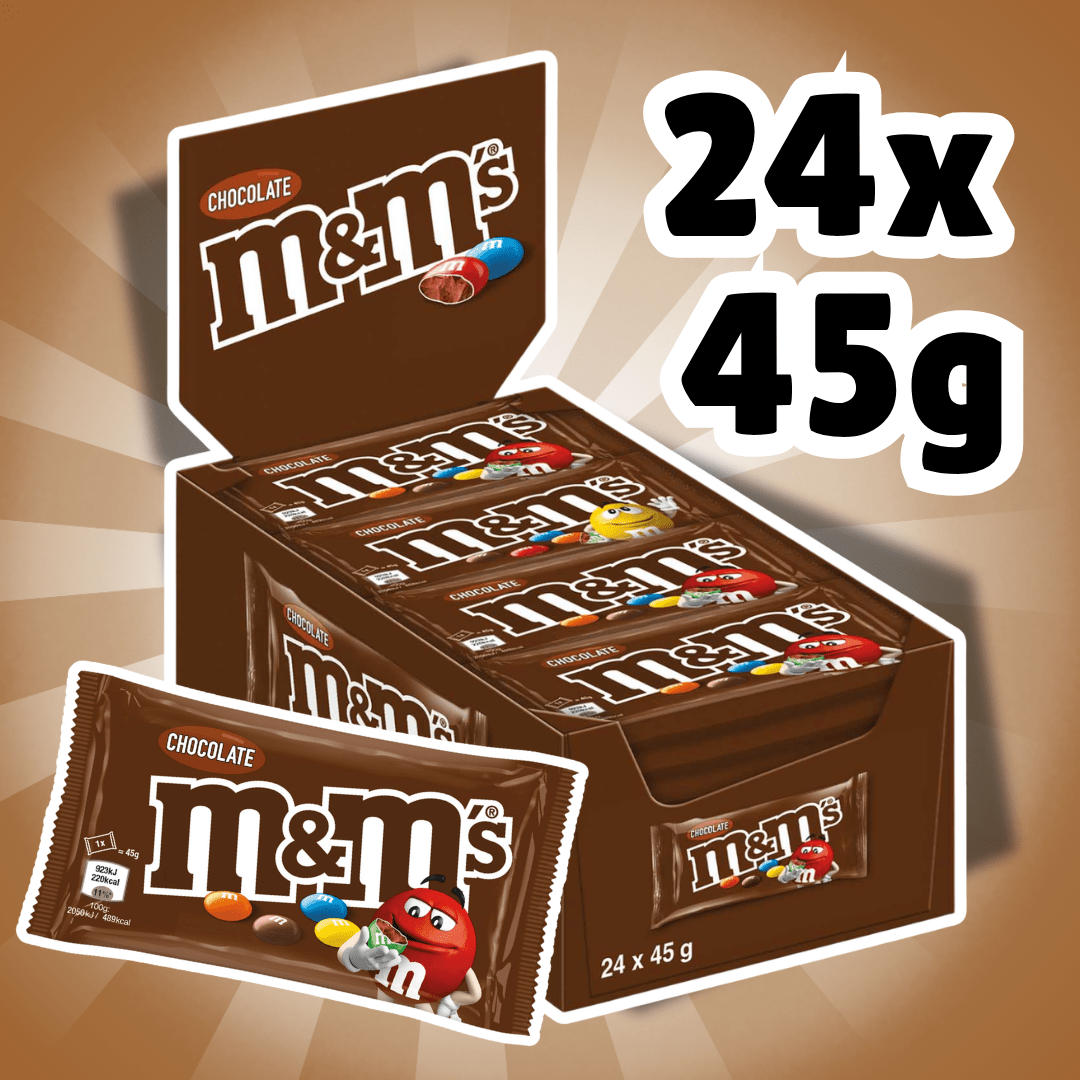 Image of M&m's Chocolate 24 × 45 G – Milk Chocolate Drops In A Crunchy Coating