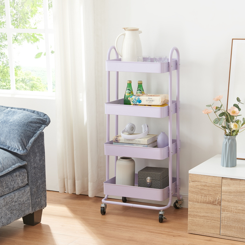 Kitchen Trolley Pyhäntä With Storage Baskets Steel