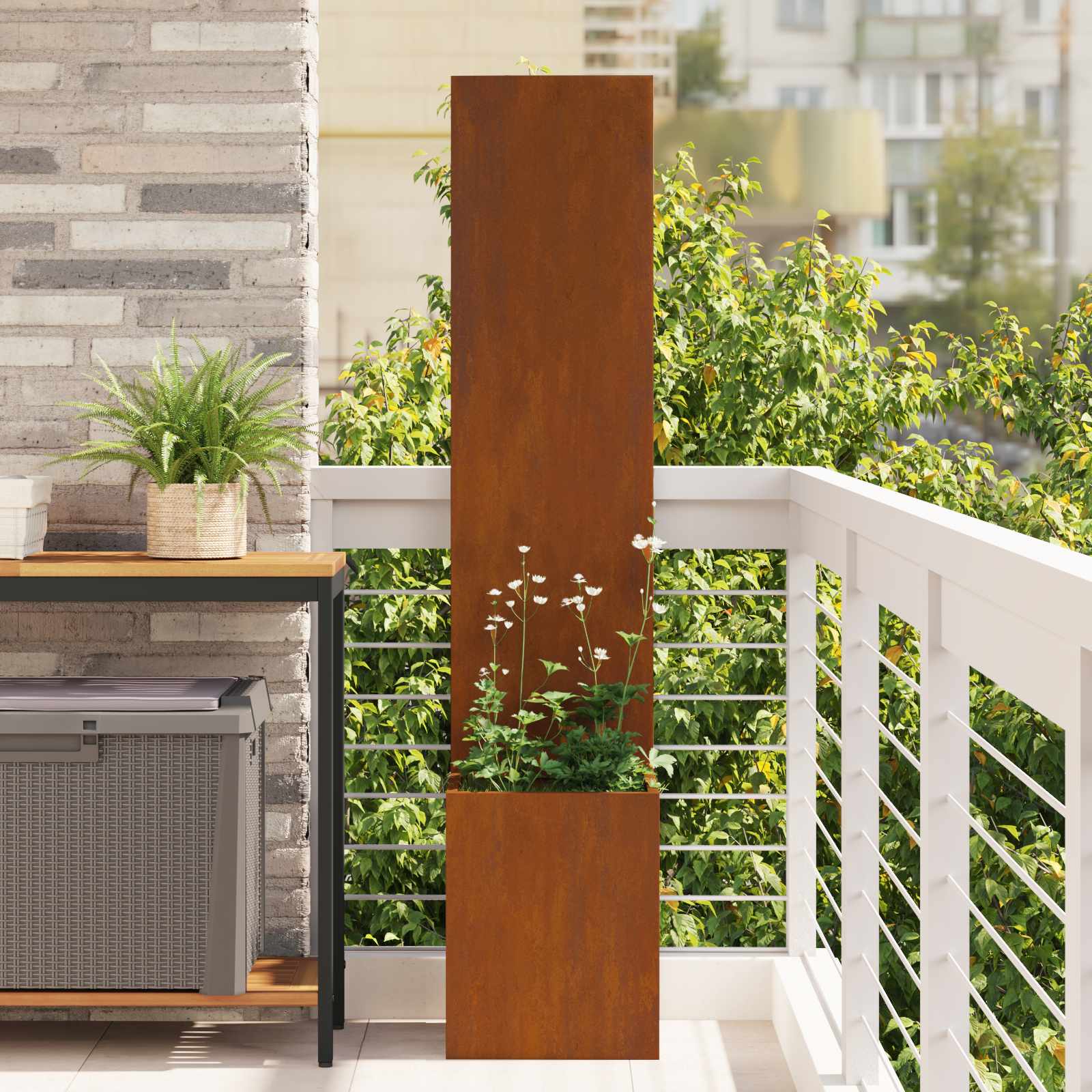 Garden Privacy Screen Rustic 32 X 32 X 150 Cm, Decorative Inserts, And Terrace Screens, Privacy Screen, Landscape Panel, Decorative Partition Wall