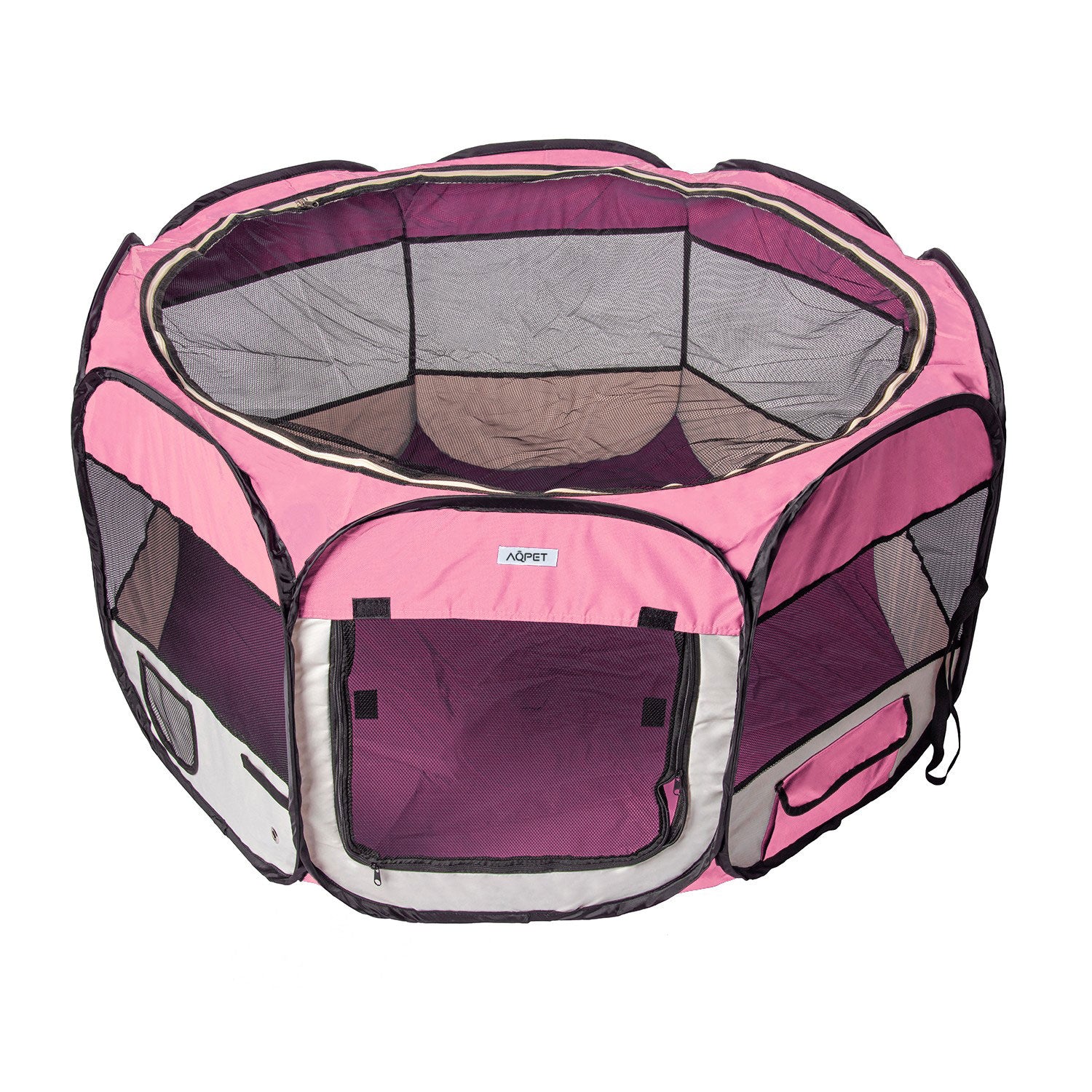 Aqpet Boxy - Folding Enclosure For Domestic Animals 115x61 Cm With Net And Transport Bag - Portable Pop-up Box In Oxford Resistant Fabric For Dogs, Cats And Puppies