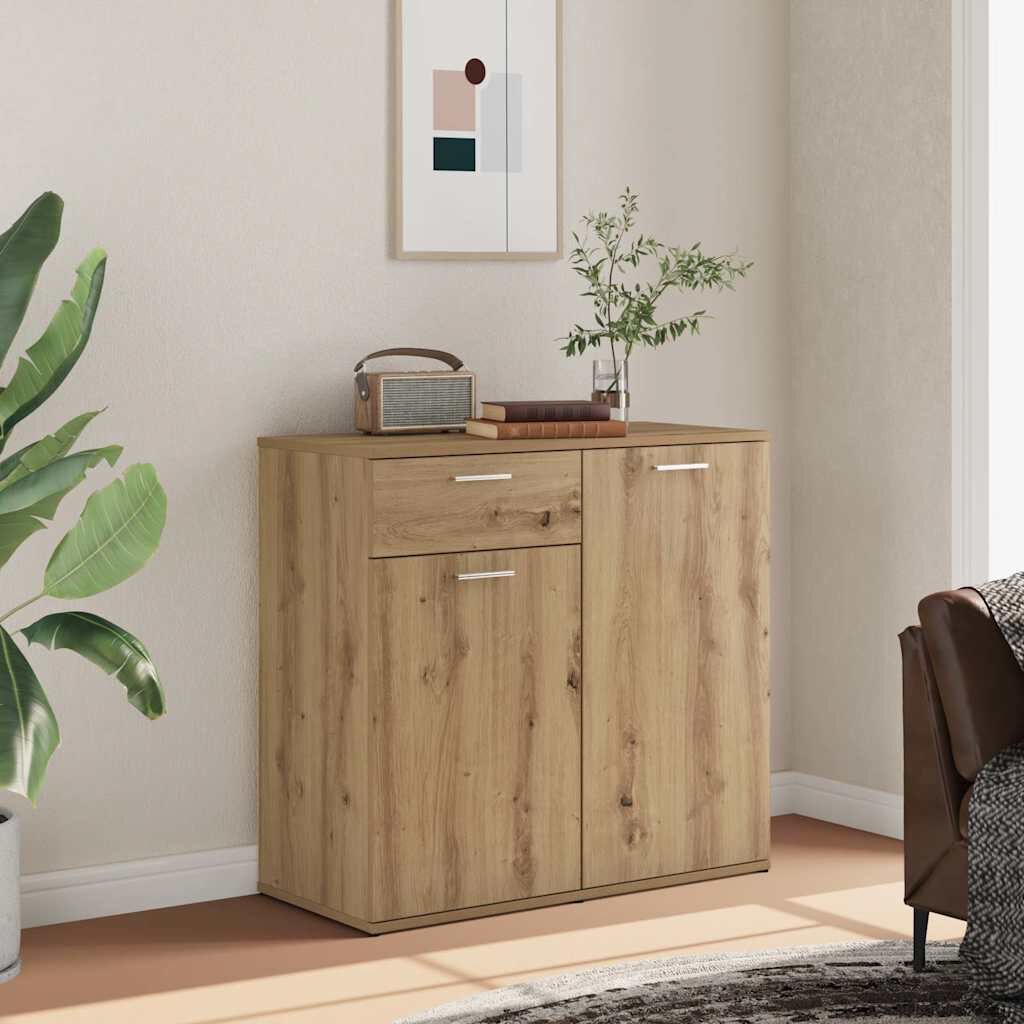 Sideboard Artisan Oak 80x36x75 Cm Wood Composite