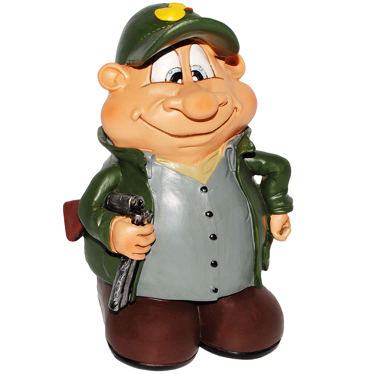 Image of Large Xl Piggy Bank - "funny Hunter / Forester / Duck Hunter" - Stable Savings Box Made Of Resin - Money Piggy Bank - / Tip Box - Hunting Man..