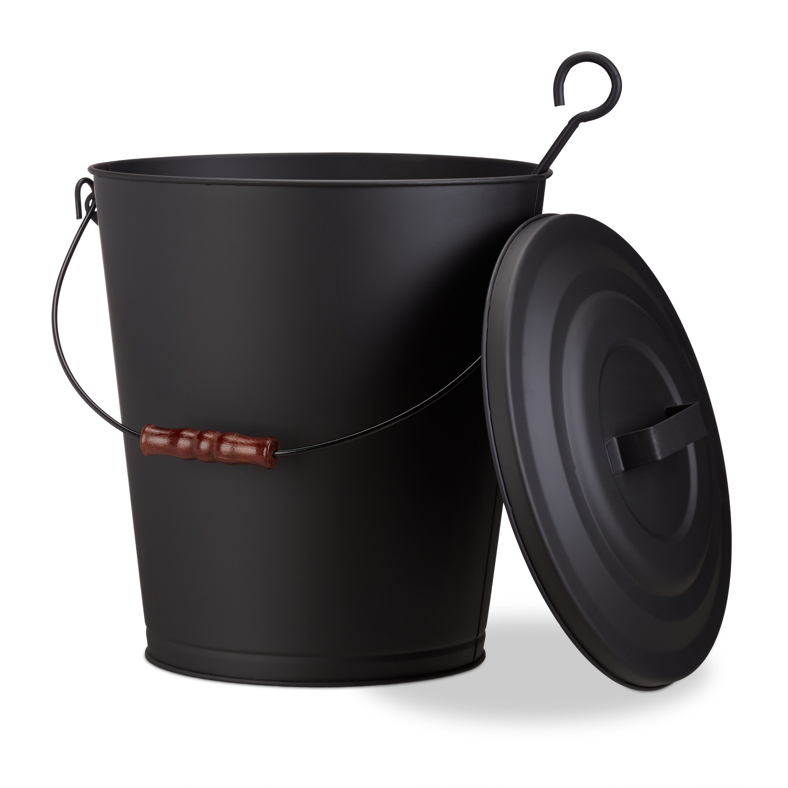 Image of Ash Bucket In Black - 24 L