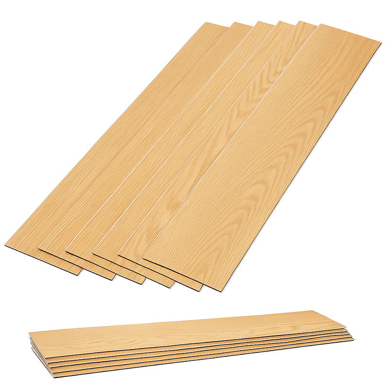 TEMU Set Of 36 Self-adhesive Floor Tiles With Light Look