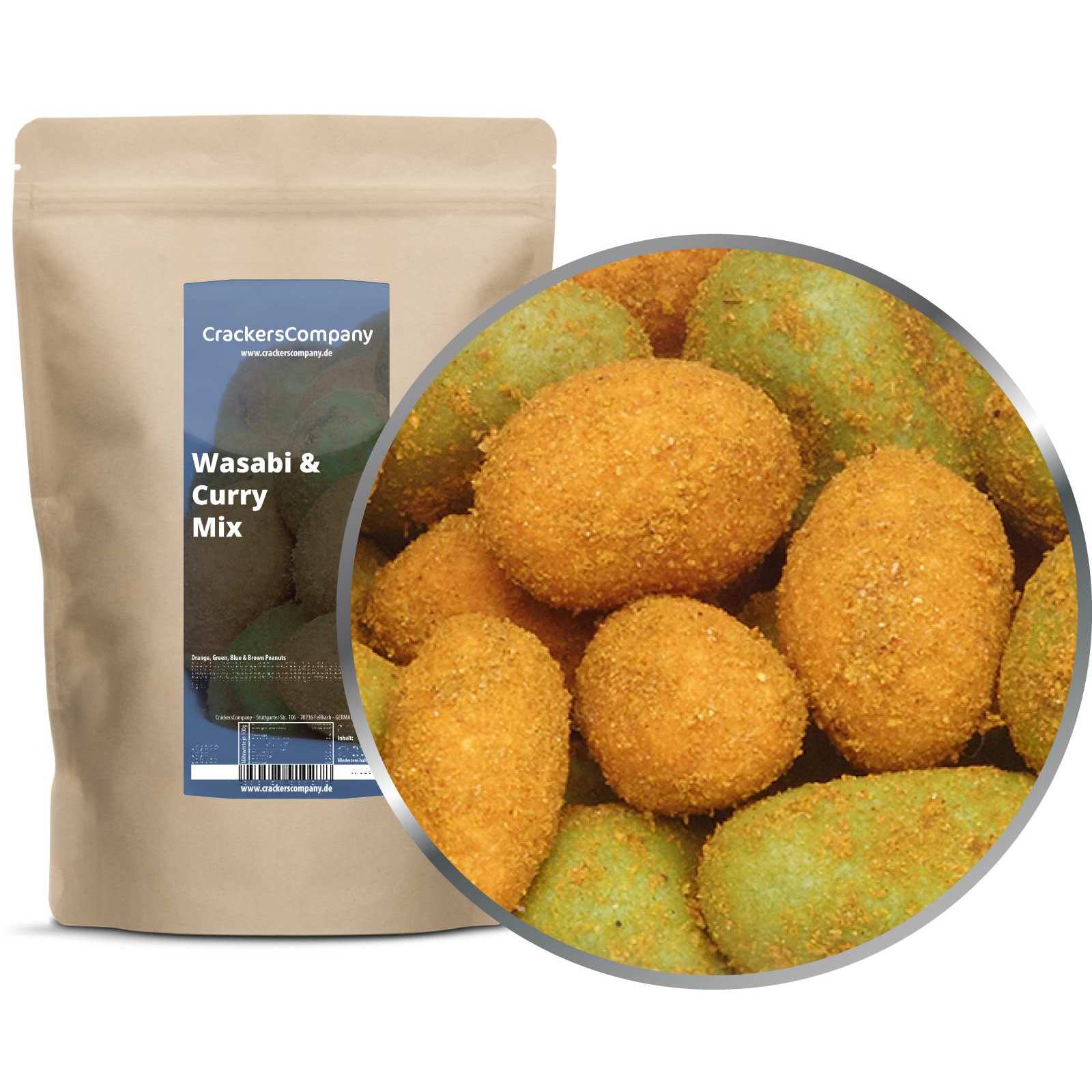 Wasabi-curry Mix – Peanut Kernels In Curry And Wasabi – By Crackerscompany