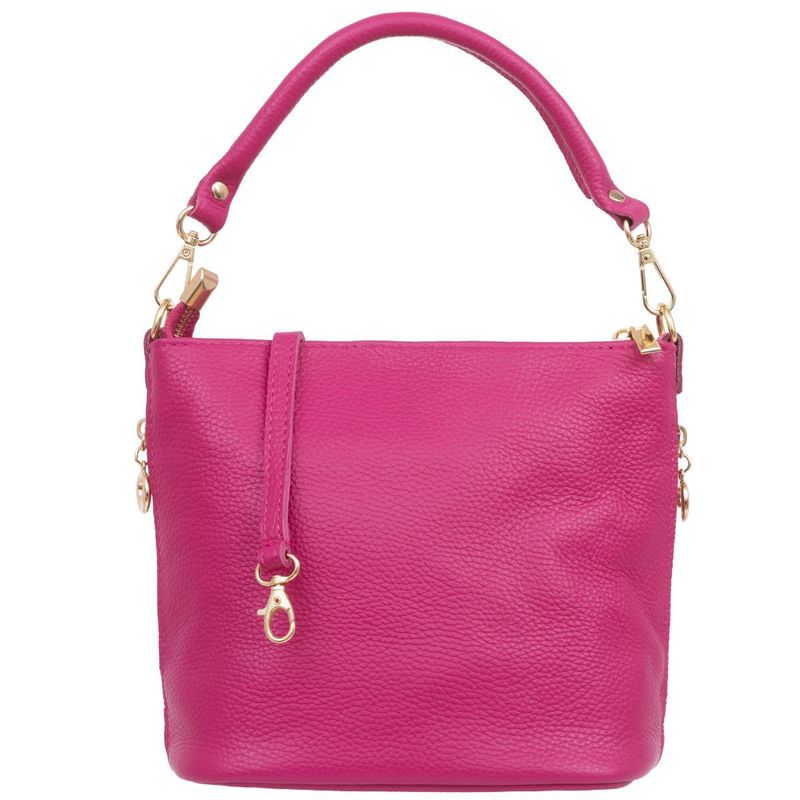 Image of Small Ladies' Leather Handbag Vezze Molla Fuchsia