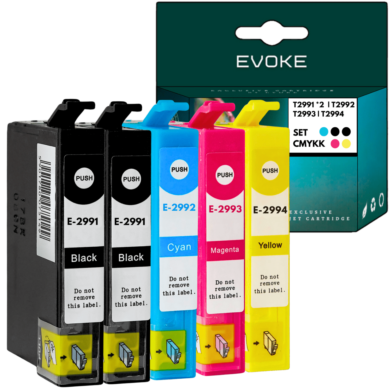 TEMU Encre T2991 - T2994 compatible avec Epson XP235 XP245 XP332 XP335 XP342 XP432 XP435 (Set CMYK + Noir) 4180 pages 72 ml d'encre toner pour