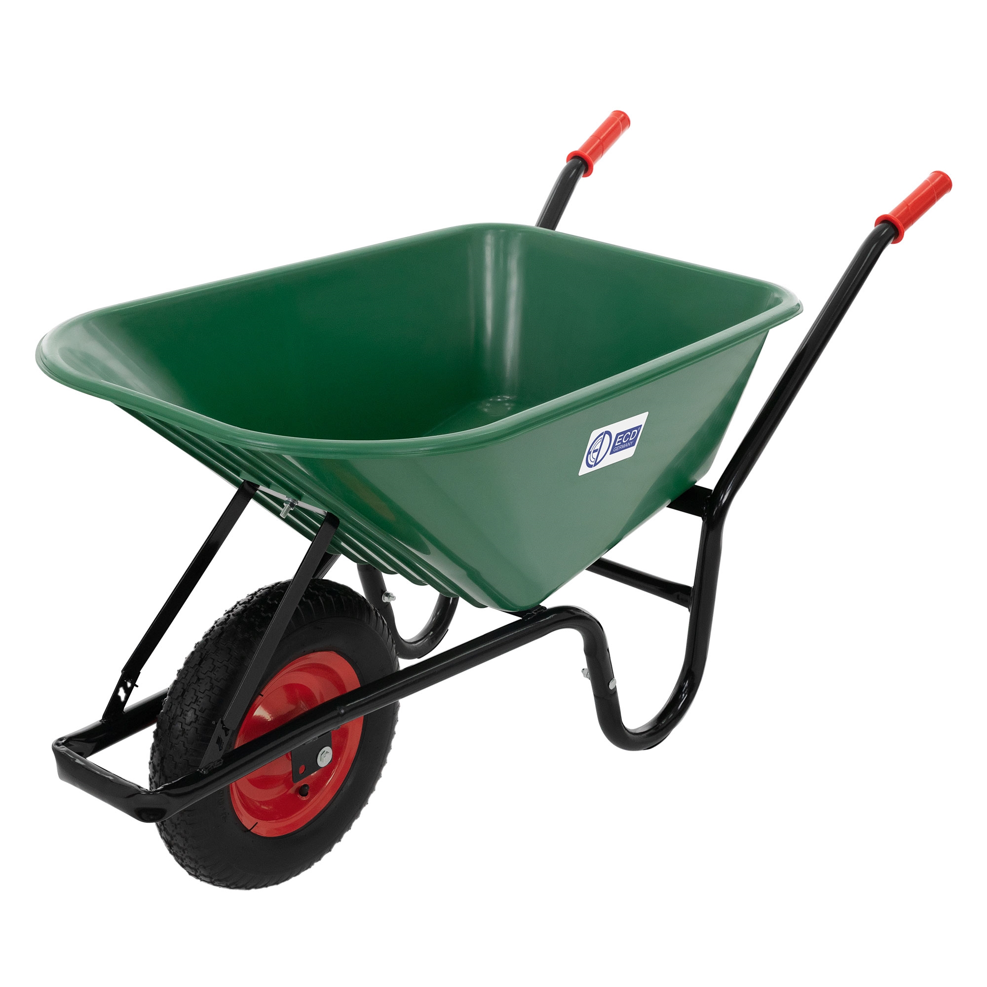 Image of Ecd Germany Wheelbarrow, 100l, Garden Wheelbarrow, Push Cart, Pneumatic Tire With Metal Rim, Garden Cart, Work Cart, Construction Wheelbarrow, Garden Tub, Transport Cart For Garden