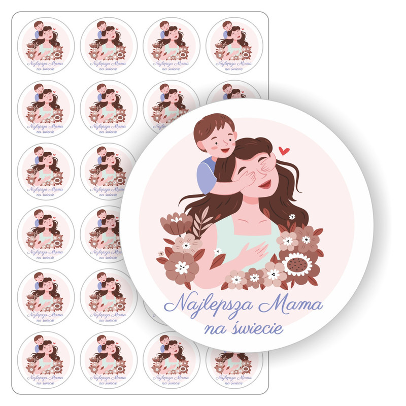 TEMU Stickers Self-adhesive Sheets, May 26th In The World Mother's Day Gift Present Flowers Handmade, 24 Pcs, 5cm