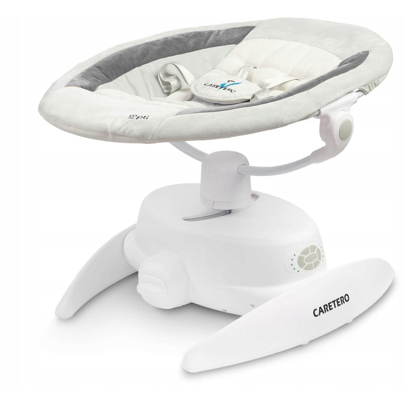 Caretero Opti Multifunkcionalna Rotirajuća Bebi Ljuljačka | 0-9 kg | 3 Načina Ljuljanja | 360° Okretna Sjedalica | Daljinski Upravljač | Detekcija Pokreta | Siva