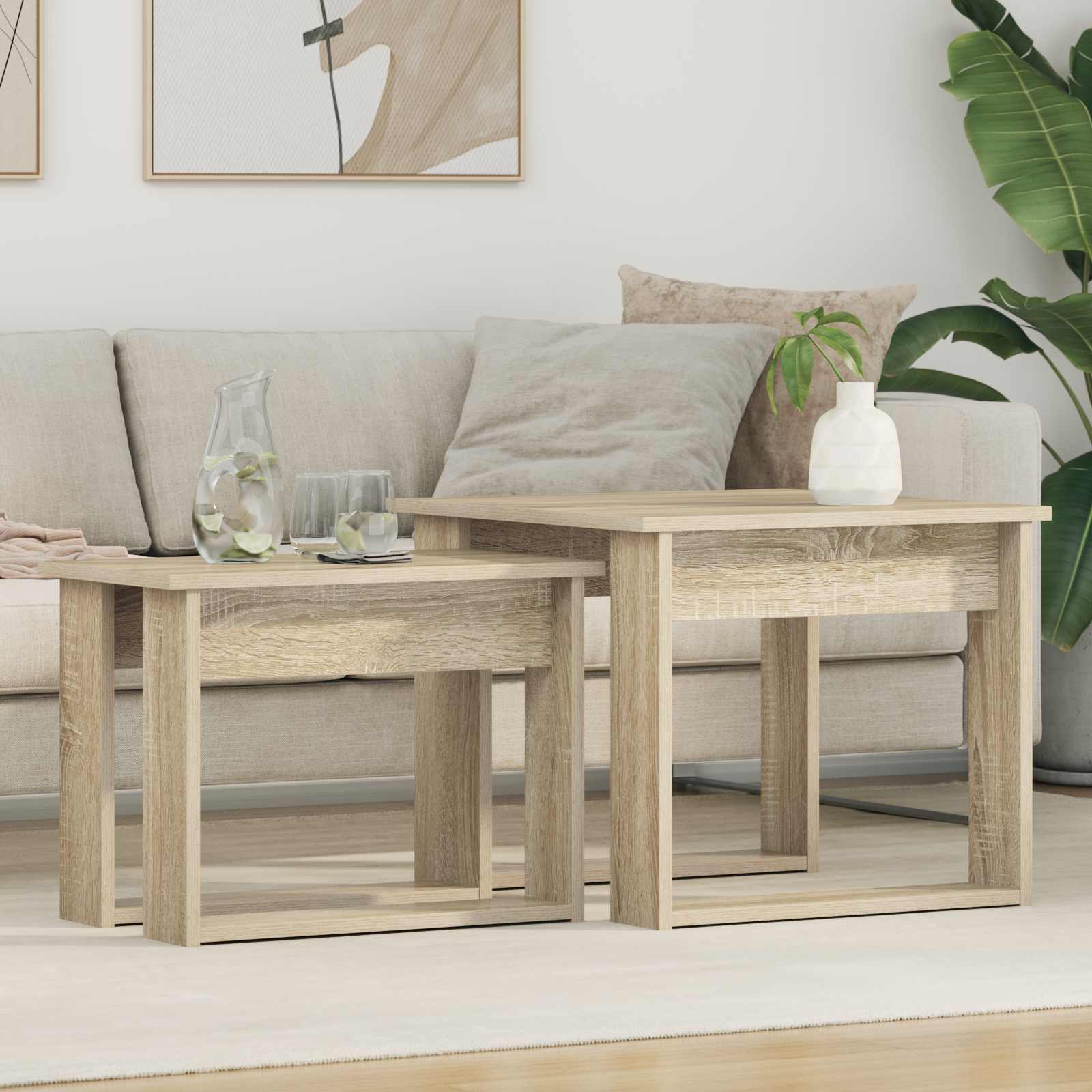 Coffee Table Set Modern Living Room Table Rectangular Table Top Space- Coffee Table Multifunctional Coffee Table Functional Coffee Table Decorative Living Room Table Home Accessories Table