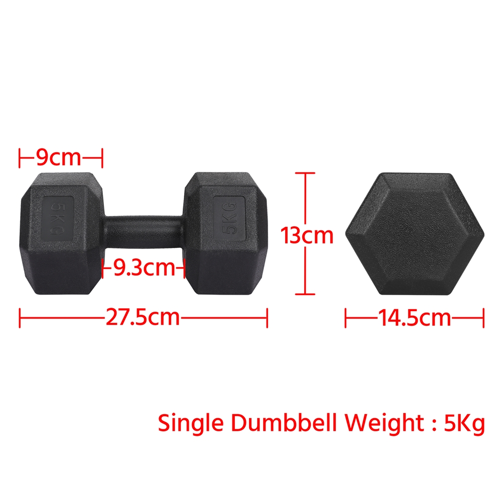 Costoffs Hexagon Dumbbell Set, Space-Saving Design for Home Gym