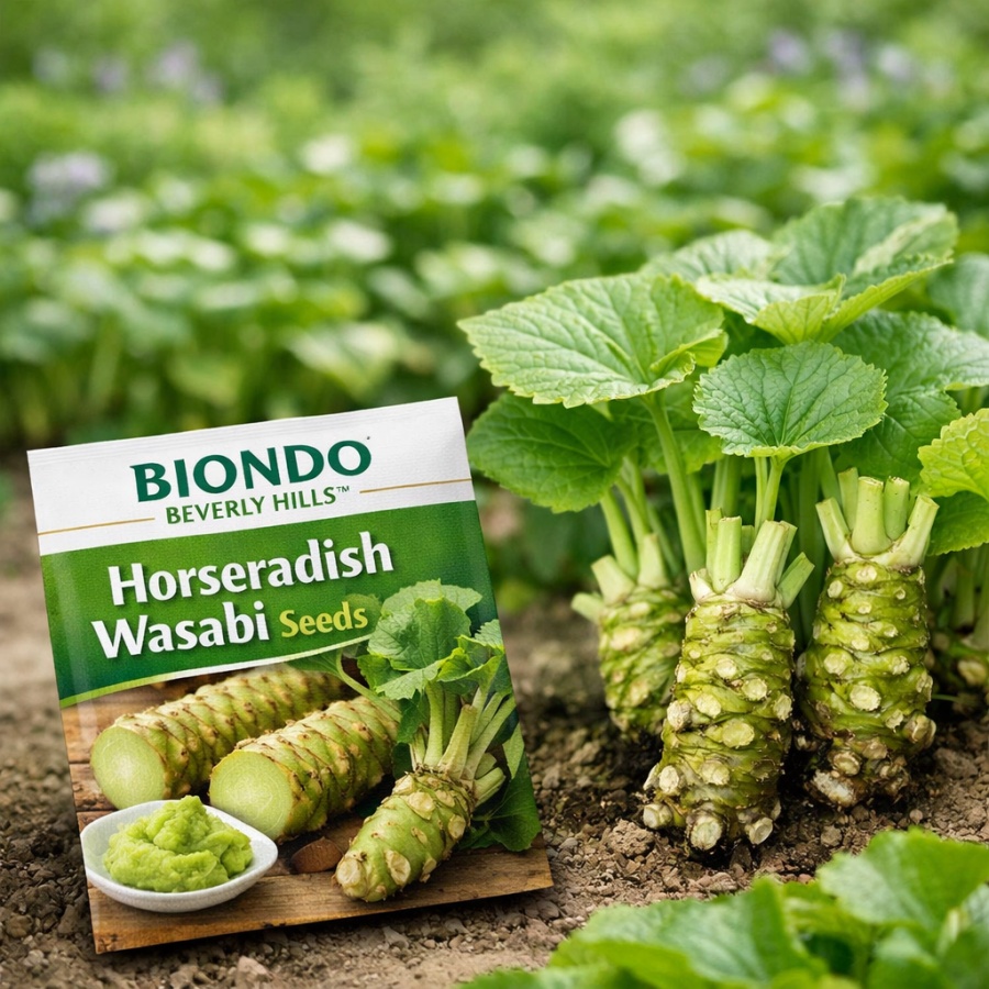E-shop Meerrettich-Wasabi-Samen, 595 Stück, aufrechte Blattpflanzen, Beetstruktur, gleichmäßiges Wachstum