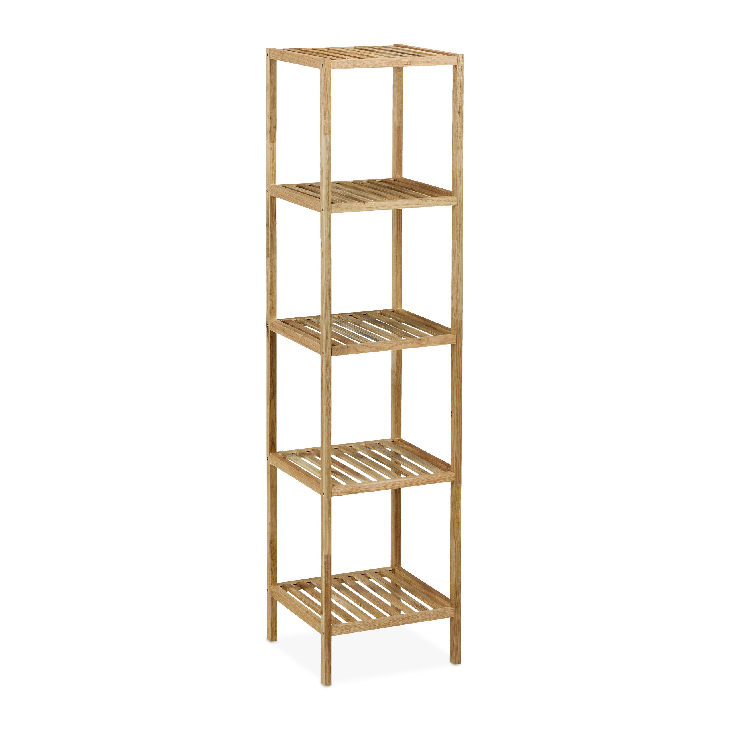 Bathroom Shelf In Natural - (w)35.5 X (h)146 X (d)35.5 Cm