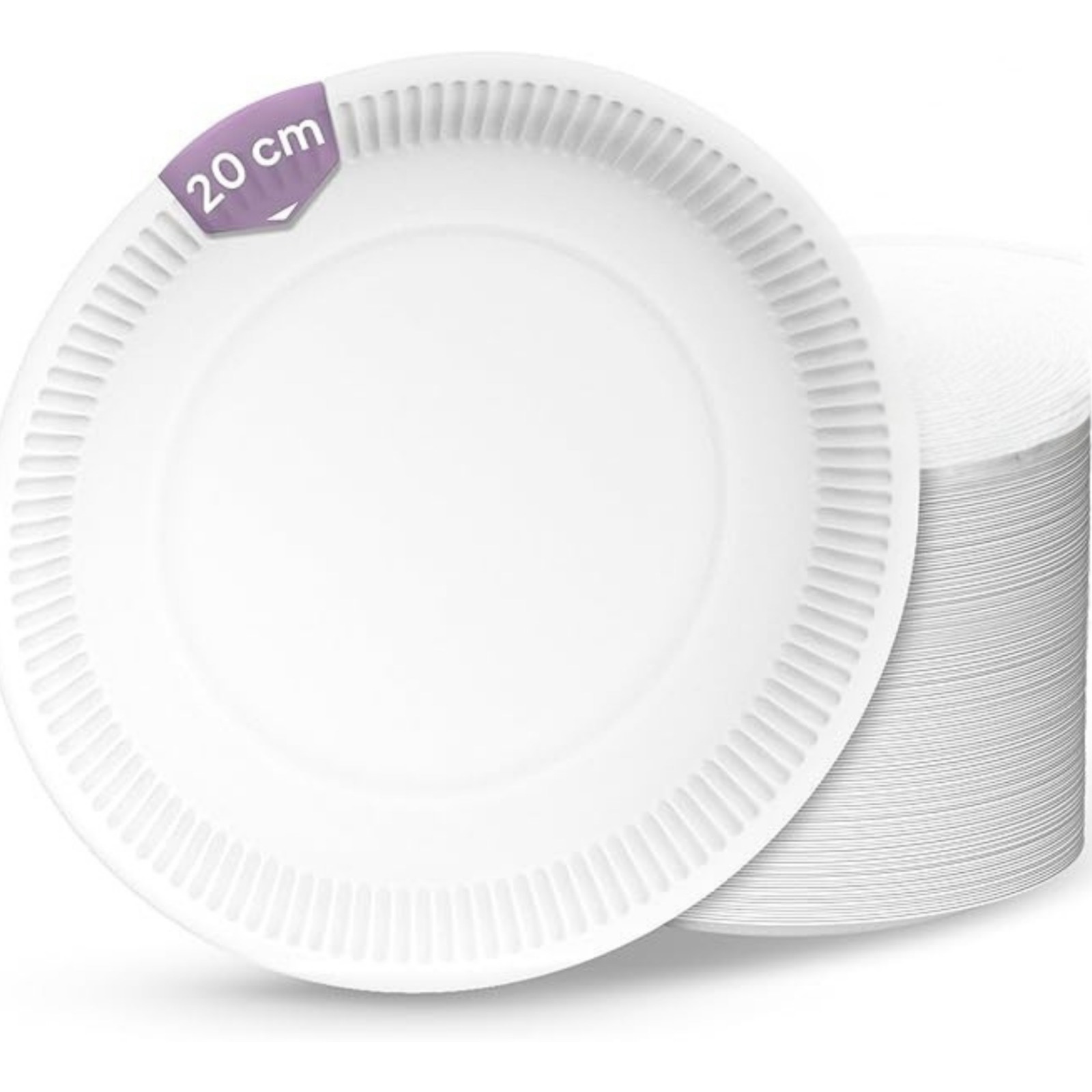 Paper Plates Round (18, 20, 23, 26, 28, 30, 32 Cm), 100 / 500 / 1000pcs, Disposable Plate, Plates For Birthday, Picnic & Party