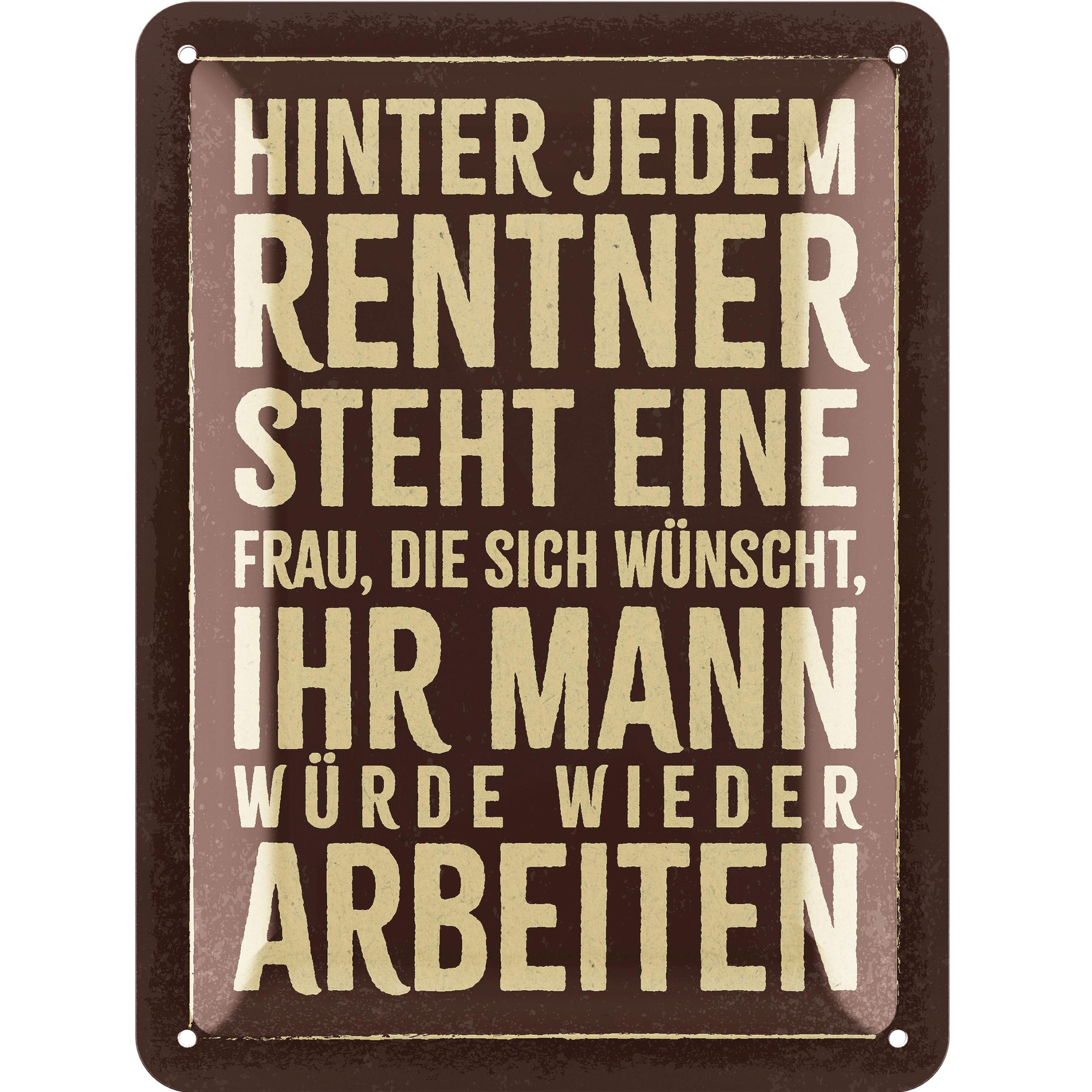 Image of Retirement Gift For Men – Retirement – Retired Person Metal Sign, Retro Metal Sign, 15x20 Cm