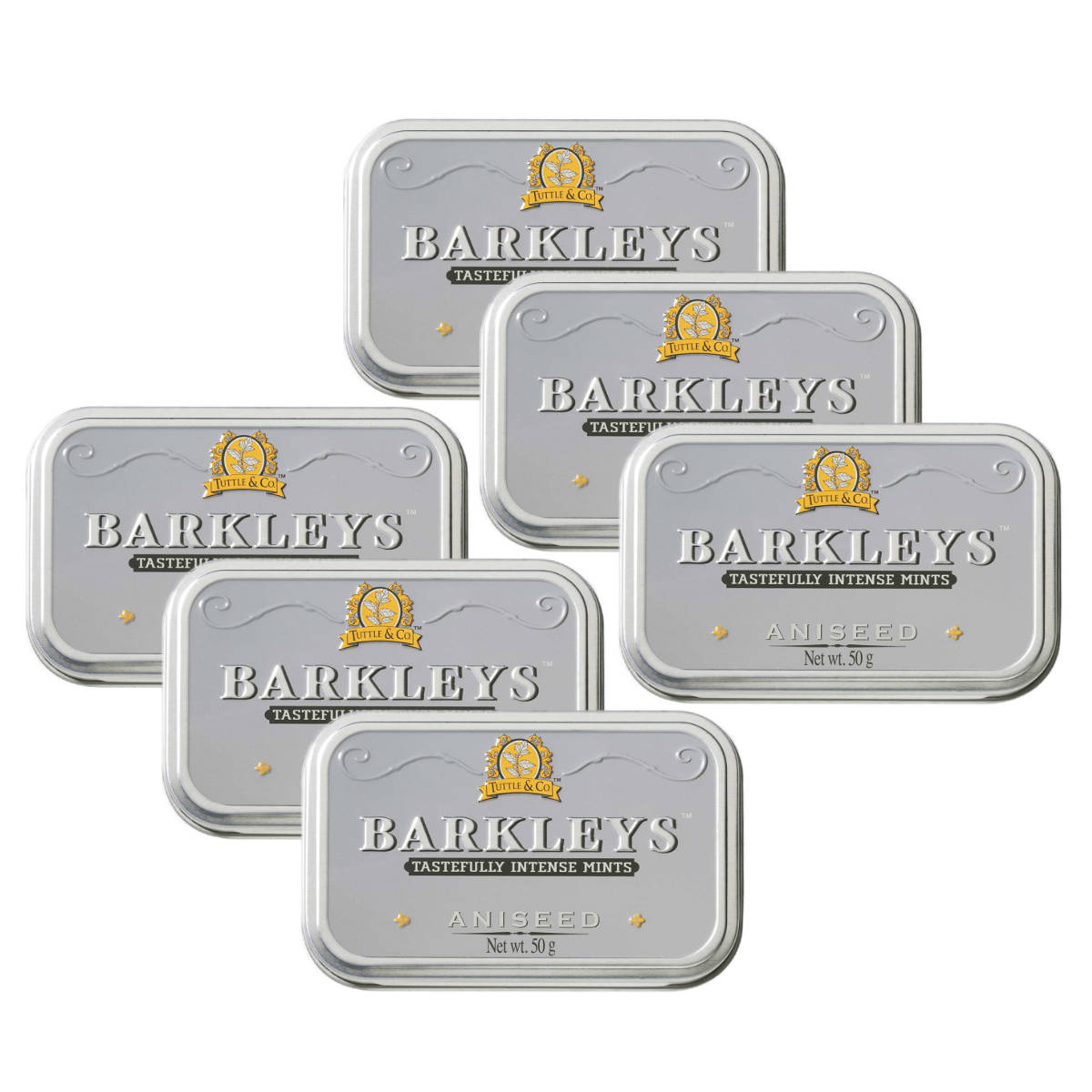 Barkley's Aniseed Pastilles With Spicy Anise Flavor, 50g, 6-pack