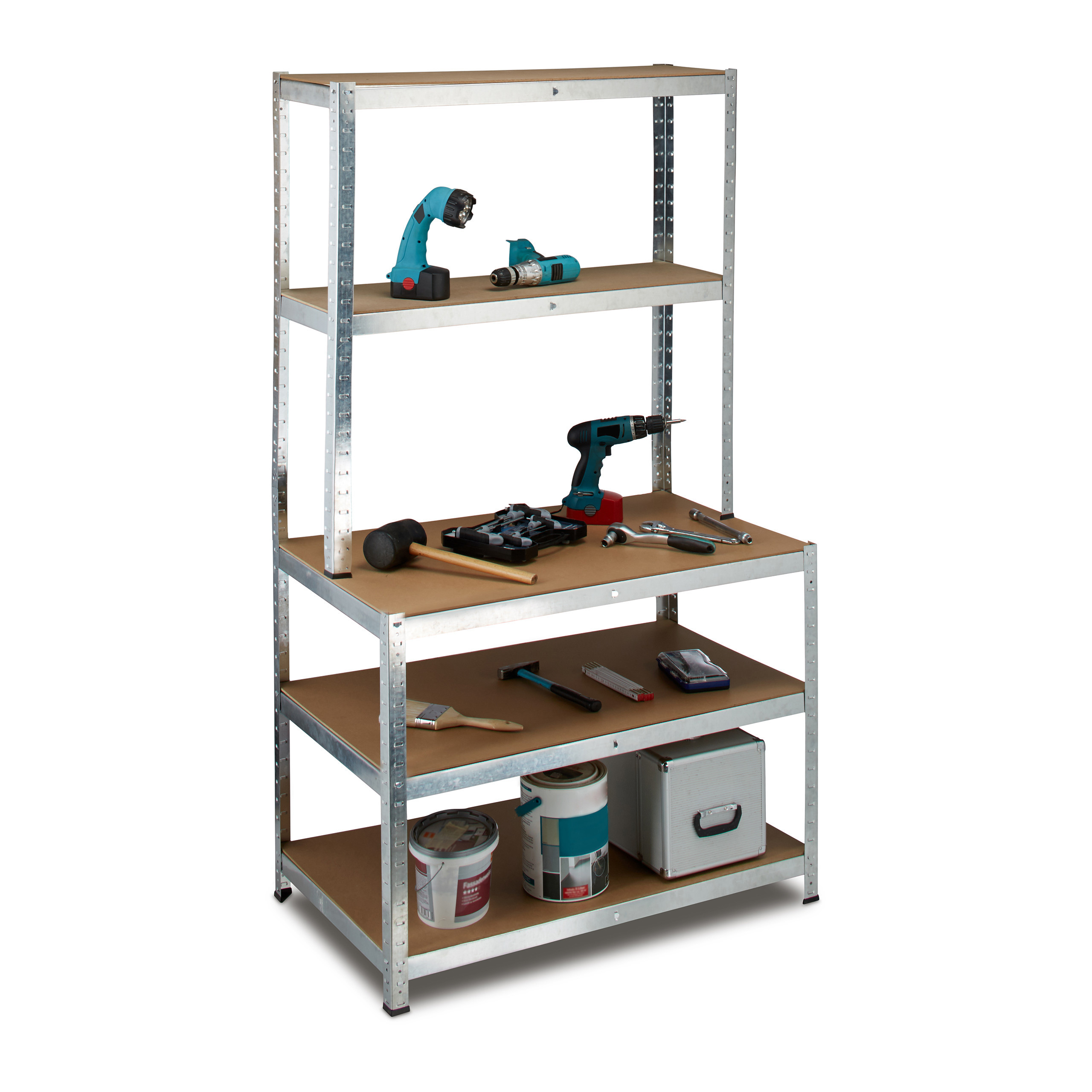 Heavy-duty Shelving In Gray - 180 X (w)100 X (h)180 X (d)60 Cm