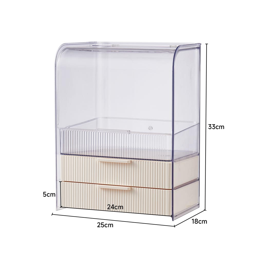 Transparent Makeup Display Case with Drawers for Skincare