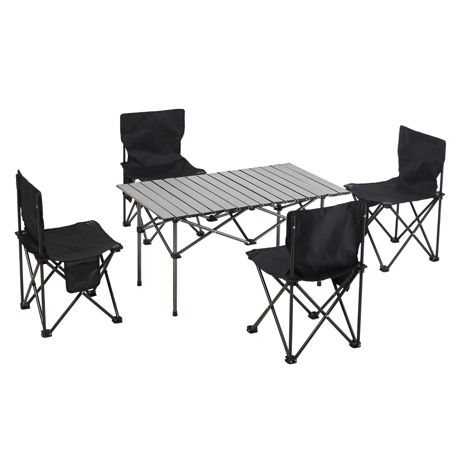 Rectangle Outdoor Table with 4 Chairs Set