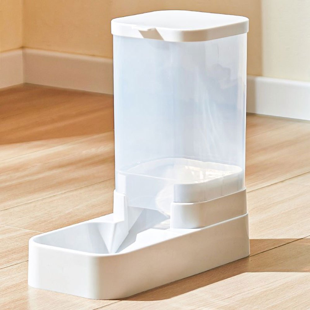 TEMU Cat And Dog Food Feeder Modern Pet Feeding Dispenser Transparent Pet Food Bowl Cat Feeding Station 2.1kg Big Capacity Pet Feeder Dispenser