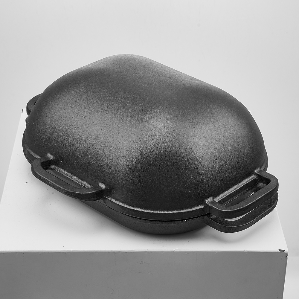 TEMU Cast Iron Bread Pot With Lid, , Suitable For Kitchen Cooking Making, Size * 33.5 * 14.5cm