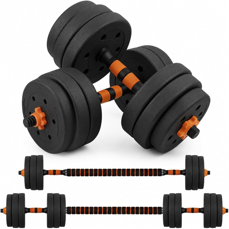 20KG Adjustable Dumbbell Set 3-in-1 Weight Set with Connector Bar