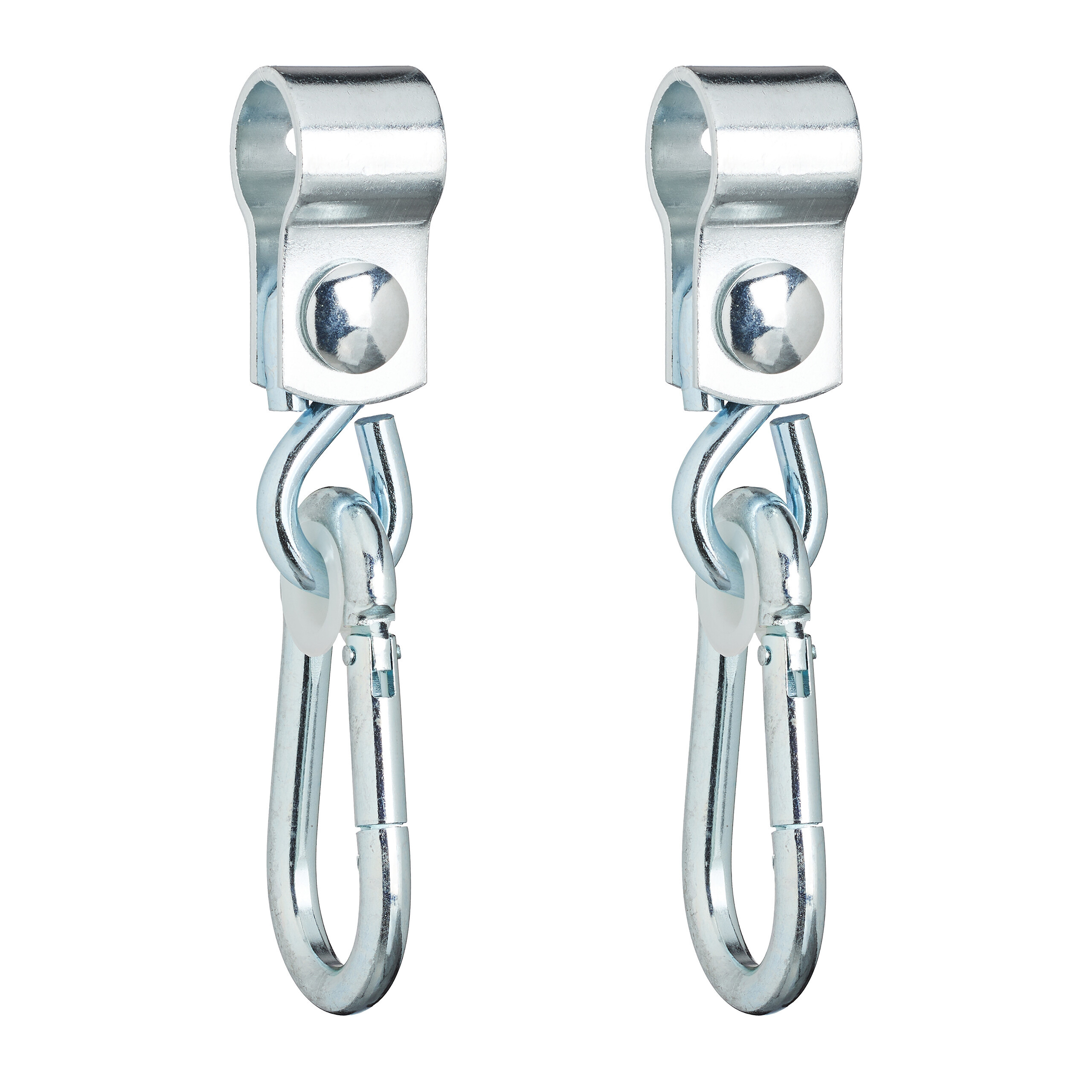 2 Silvery Swing Hooks - Ø25 Mm