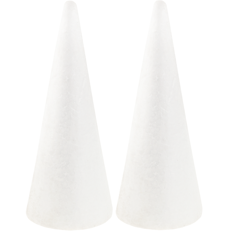 Styrofoam Cone Styrofoam Cones 25cm Large Christmas Tree For Decoration 2pcs