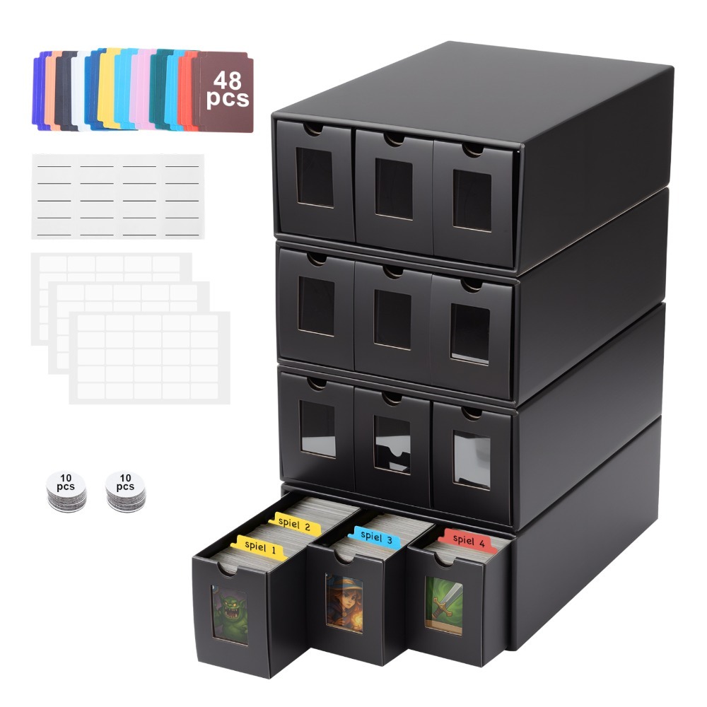 E-shop Premium Sammelkarten-Speicherbox 48-farbige , Grafikkarten-Speicherbox, geeignet für Spielkarten, Baseball-Karten und andere Karten-Speicherbox