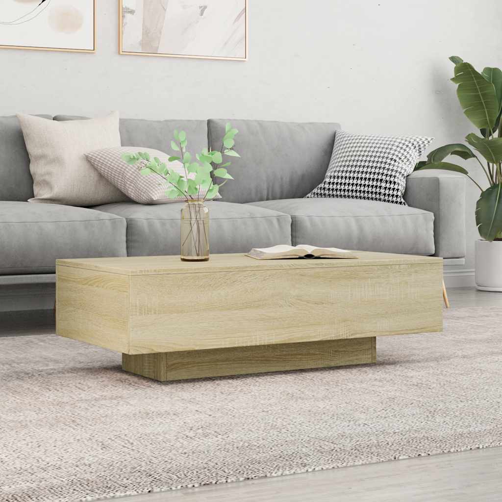 Vidaxl Coffee Table, Side Table For Living Room, Modern Sofa Table, Living Room Table Tea Table, Oak Wood