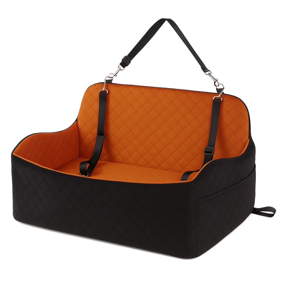Image of Generic Dog Car Seat For Large & Medium Dogs, Up To 55 Lbs, For 2 Small Dogs With Storage Pockets, Removable And Washable