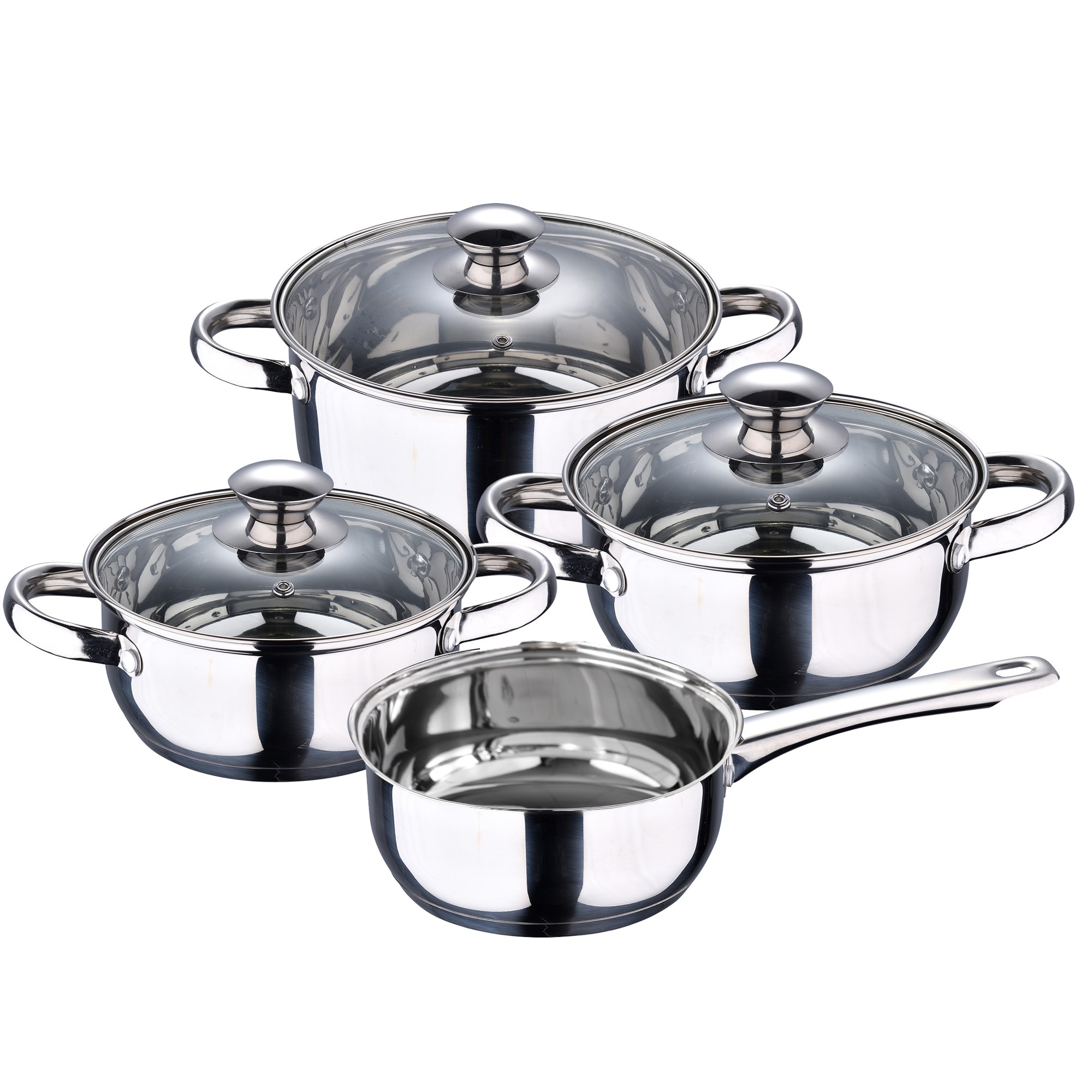 San 7-piece Stainless Steel Cookware Set, Suitable For All Stovetypes