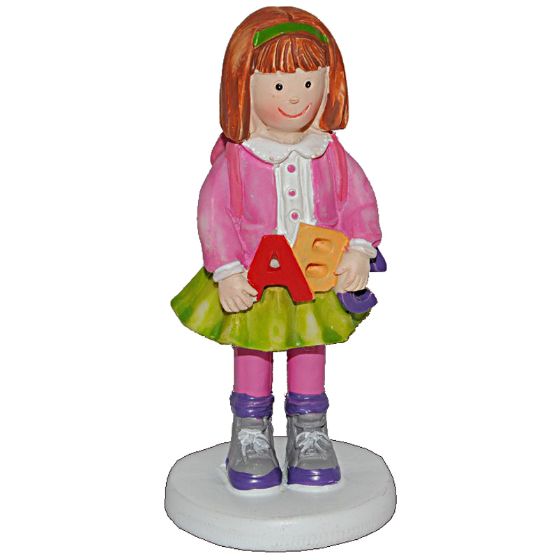 Image of 3d Girl With Backpack Figure - 9.5 Cm Table Decoration For School Entrance, First Day Of School, School Bag, Candy Bag, Decor