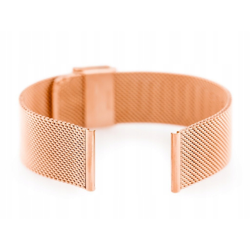 Elegant Rosegold 20mm Stainless Steel Mesh Watch Band - PVD Coated, Adjustable Clasp for Comfortable Wear, Includes 2 Spring Bars for Effortless Attachment - Personalize Your Timepiece