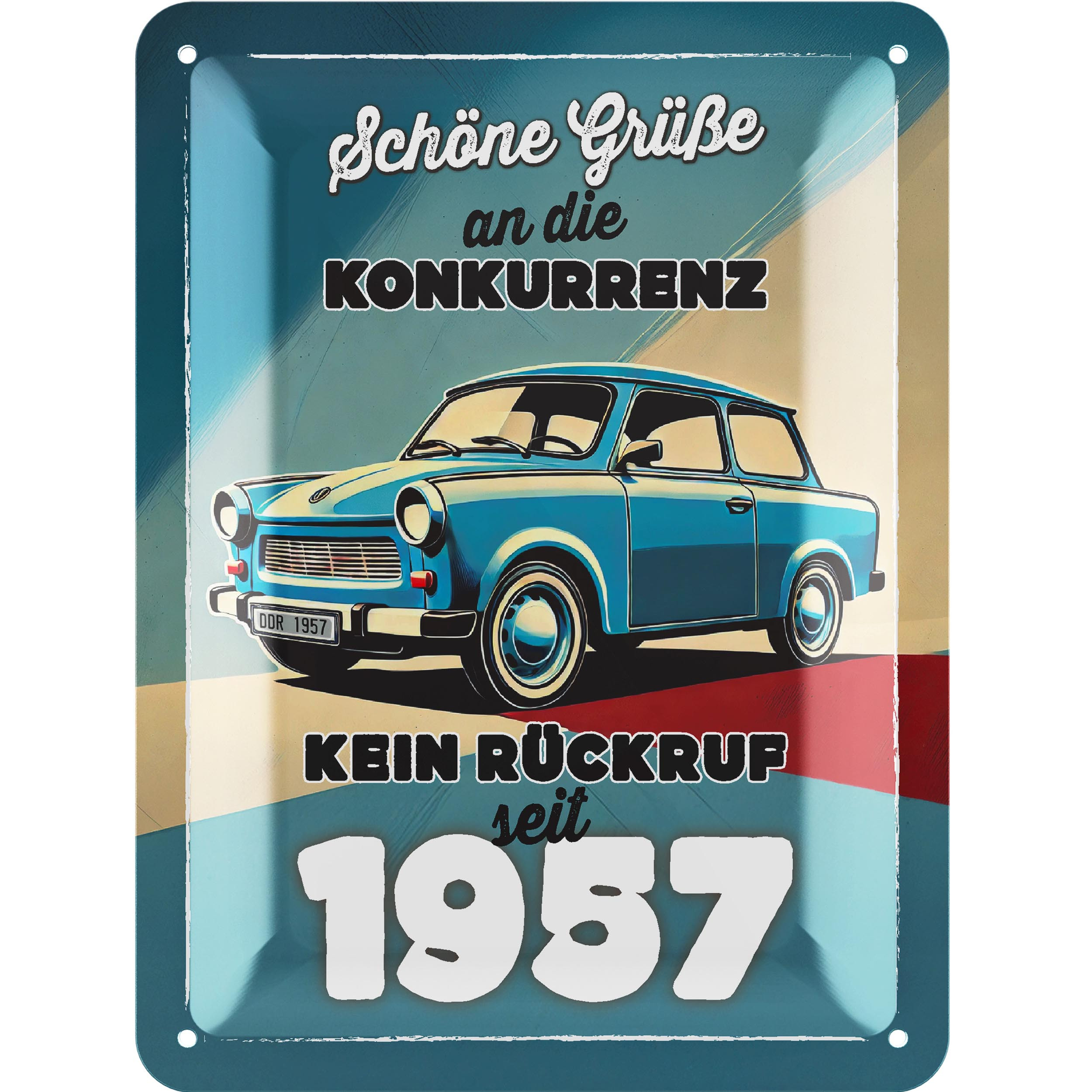 Image of Tin Sign , Gdr Gifts For Men, Trabi Gifts, East German Gdr Household Products Suitable For Gdr Gift Box, 15x20cm Classic Edition