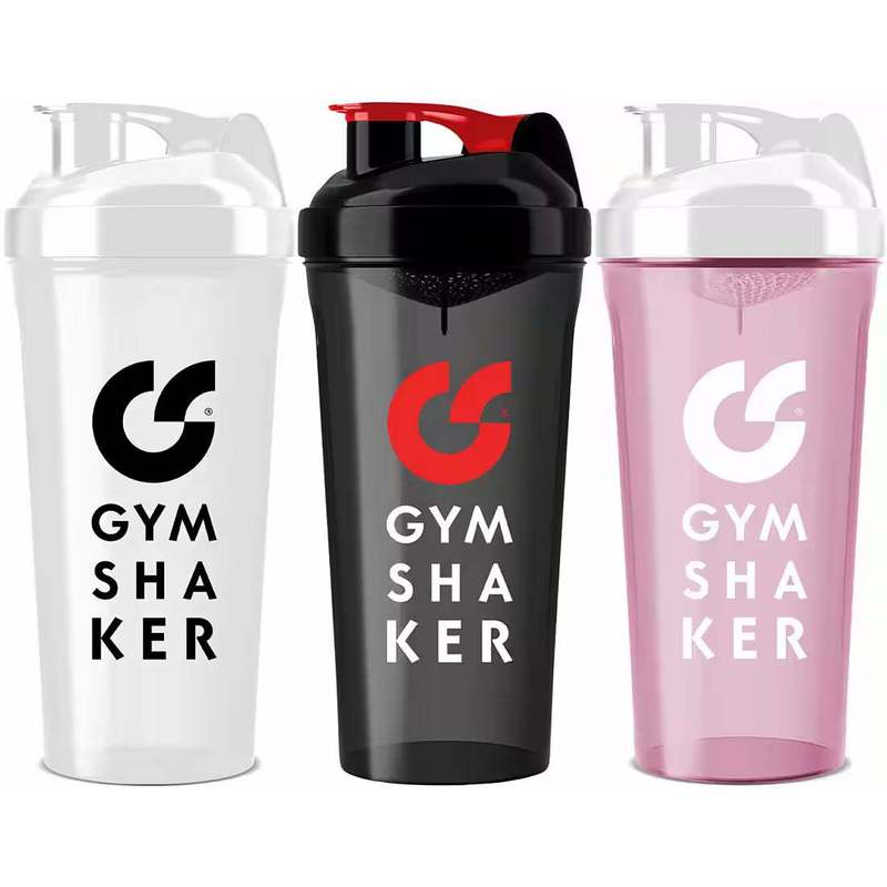 Image of Protein Shaker 800ml - Honeycomb Sieve - Leakproof - Bpa Free - Dishwasher Safe - 3-pack - White, Black, Pink