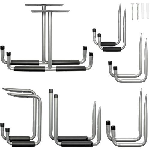 item picture 12 pack heavy duty garage ceiling hooks overhead storage solution for bikes ladders tools wood mounting hardware