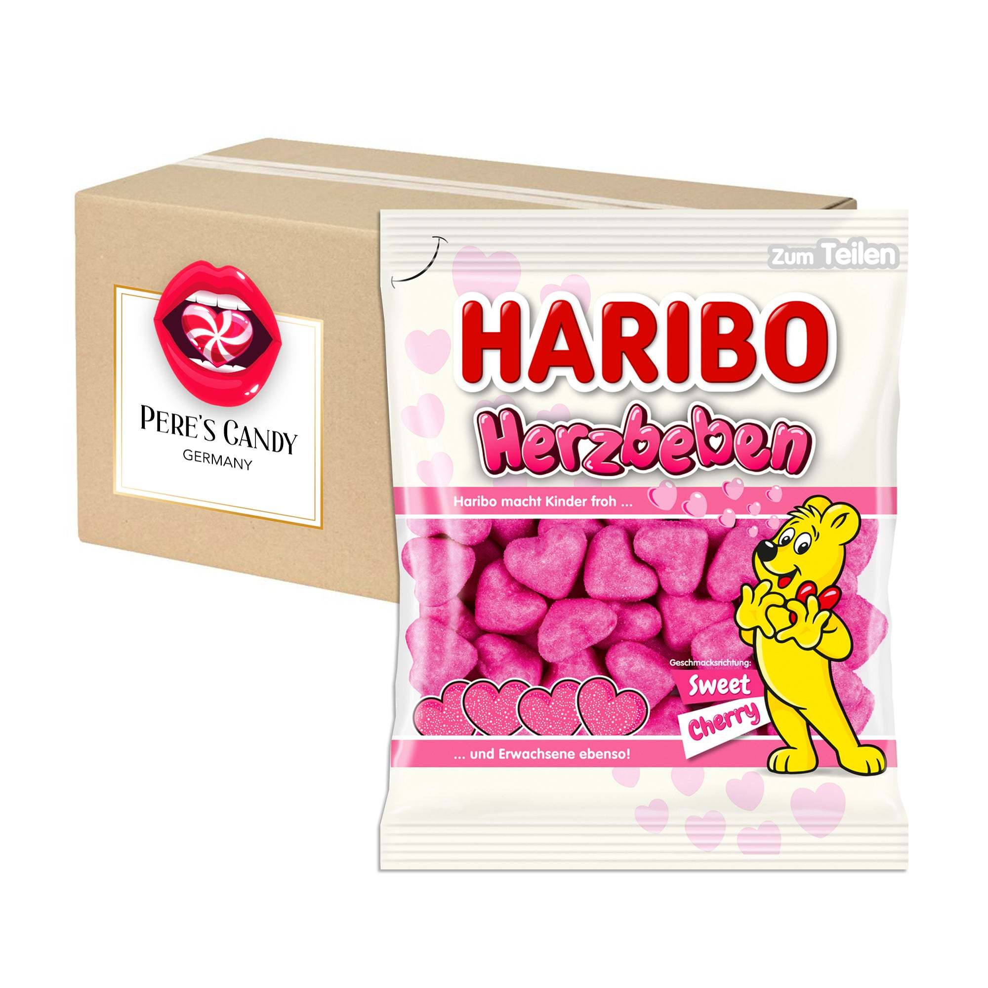 2 X 160g Haribo Heartquake Sweet Cherry